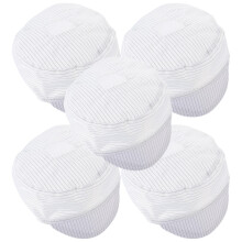 5Stk Anti-Statische Arbeitshüte Weiß Atmungsaktiv Leicht Polyester