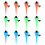 12Pcs Automatic Bonsai Plant Watering Tools Assorted Color Durable PP 4