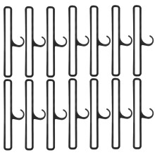 20Pcs Plastic Scarf Hanger Belt Tie Organizer Black Multipurpose Rack