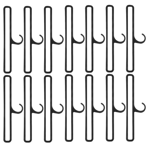 20Pcs Plastic Scarf Hanger Belt Tie Organizer Black Multipurpose Rack