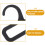 20Pcs Plastic Scarf Hanger Belt Tie Organizer Black Multipurpose Rack 8
