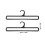 20Pcs Plastic Scarf Hanger Belt Tie Organizer Black Multipurpose Rack 3