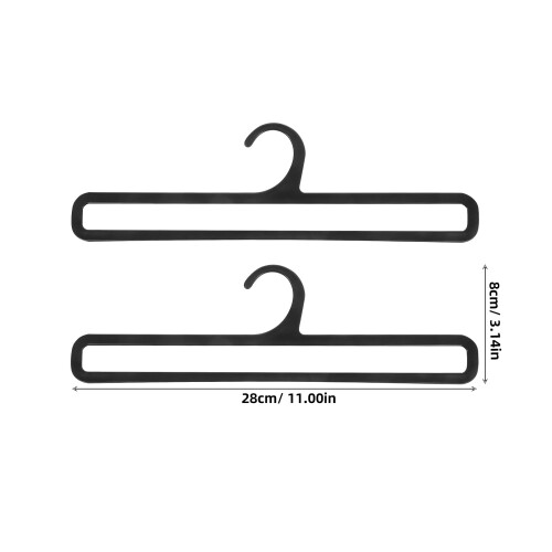 20Pcs Plastic Scarf Hanger Belt Tie Organizer Black Multipurpose Rack 2