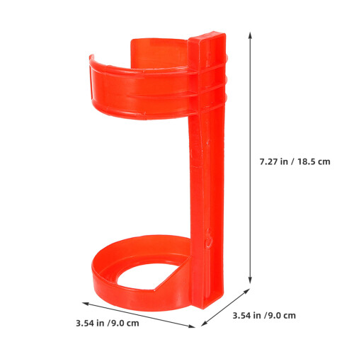 Plastic Fire Extinguisher Wall Mount Red 1pcs 7.3x3.5x3.5in 1