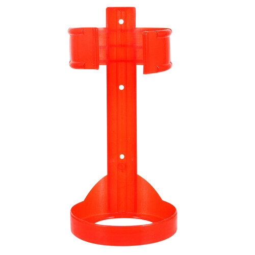 Plastic Fire Extinguisher Wall Mount Red 1pcs 7.3x3.5x3.5in
