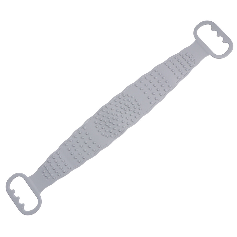 Iplusmile Grey Silicone Bath Towel Exfoliating Strip Body Scrubber Tool
