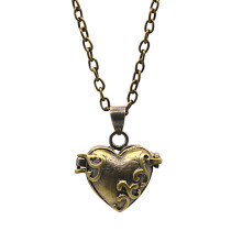 Vintage Heart-Shaped Pet Ash Pendant Necklace