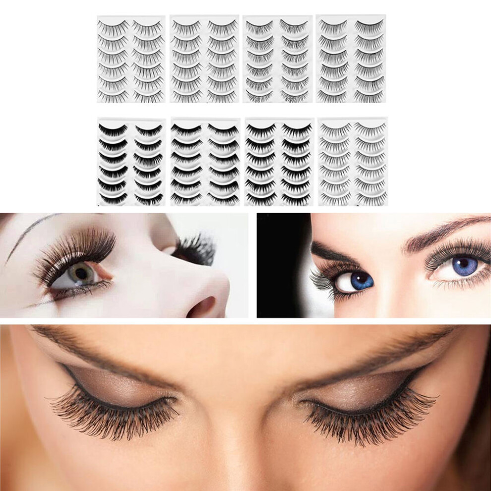 Inoomp 80 Pairs Thick Long Eyelashes