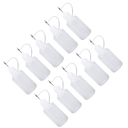 10pcs 30ml Needle Tip Glue Bottle Applicator Tool