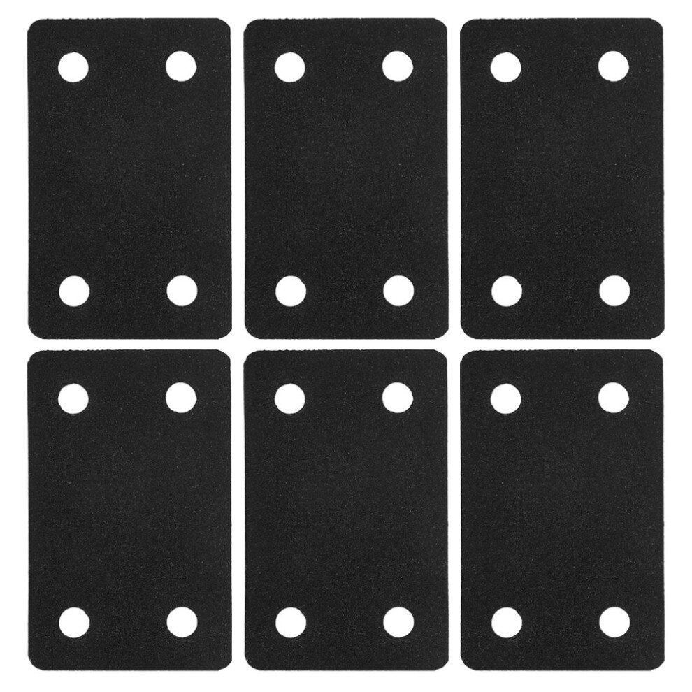 6Pcs Black Furniture Mending Plates Straight Brackets For Wood 3212264166768