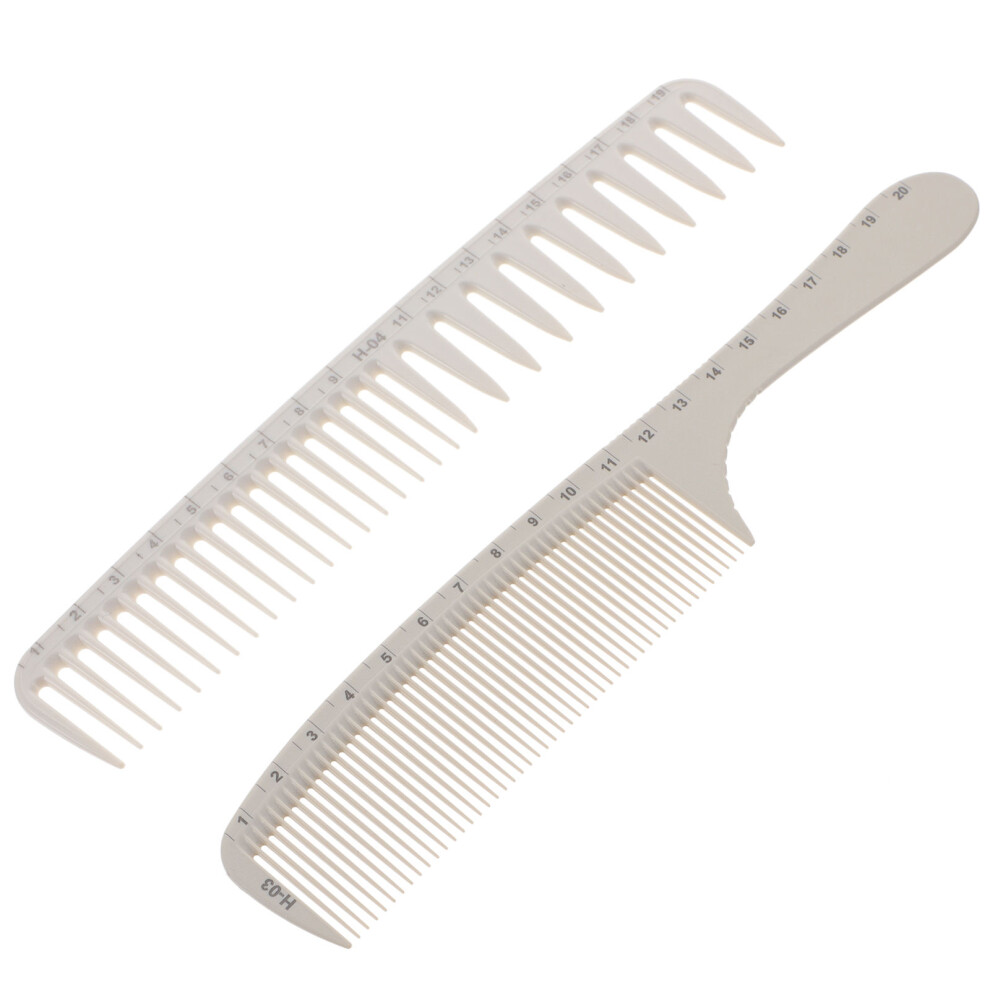 Artibetter Unisex 2Pcs Hair Cutting Combs Salon Styling With Scale