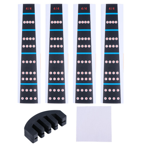 1 Set Violin Finger Guide with Practice Mute Cloth