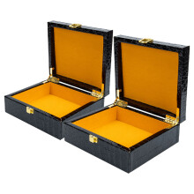 2pcs Cigar Storage Case with Buckle Flip-Cover Humidor Organizer