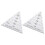 2 Pcs Clear Ruler Quilting Ruler Quilting Accessory 16.5x13.5cm 10