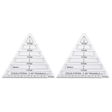 2 Pcs Clear Ruler Quilting Ruler Quilting Accessory 16.5x13.5cm