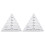 2 Pcs Clear Ruler Quilting Ruler Quilting Accessory 16.5x13.5cm 1