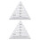 2 Pcs Clear Ruler Quilting Ruler Quilting Accessory 16.5x13.5cm 11