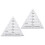 2 Pcs Clear Ruler Quilting Ruler Quilting Accessory 16.5x13.5cm 9