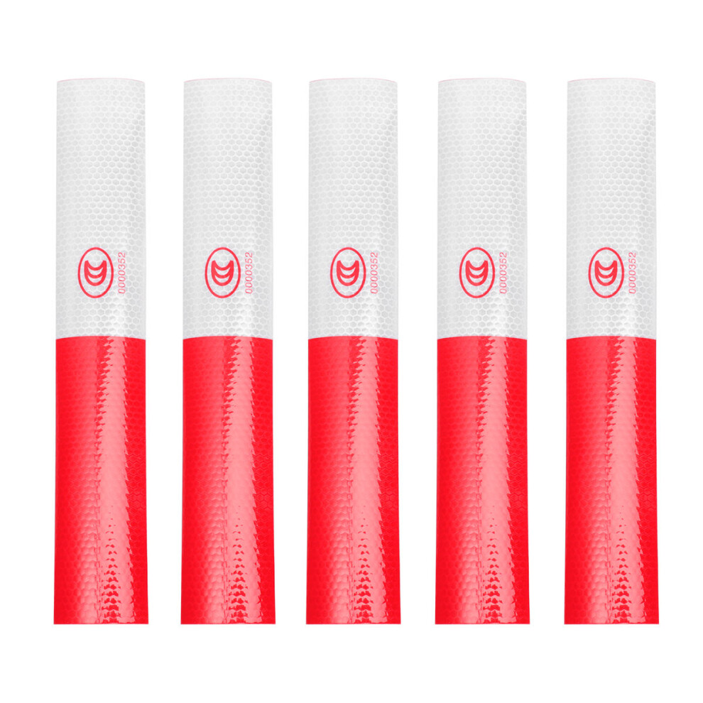 10Pcs Truck Reflective Mark Sticker Safety Tape White/Red 3212264100922