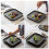 1pc Ceramic Square Steak Plate 6 Inches Golden Black 2