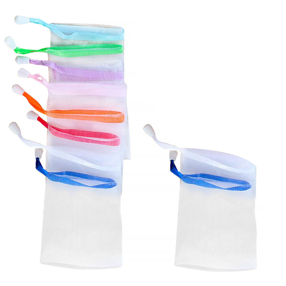 Aboofan 10Pcs Soap Foaming Net Mesh Saver Pouch Body Cleaning Tool