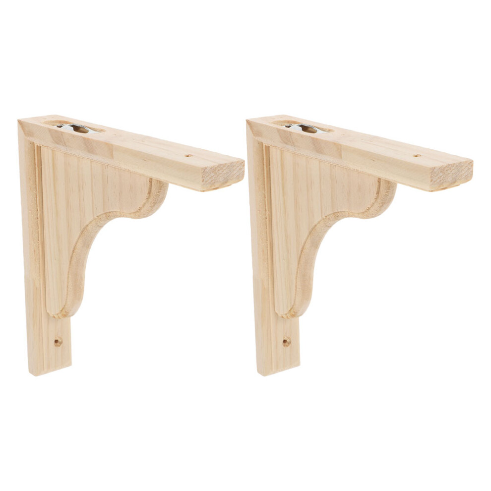 2Pcs Wood Corbels Unfinished Shelf Brackets For Cabinet Shelves 3212292610042