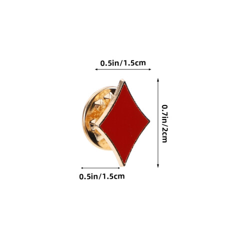4pcs Playing Card Brooch Lapel Pins for Backpack Decor 1