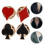 4pcs Playing Card Brooch Lapel Pins for Backpack Decor 9