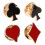 4pcs Playing Card Brooch Lapel Pins for Backpack Decor 1