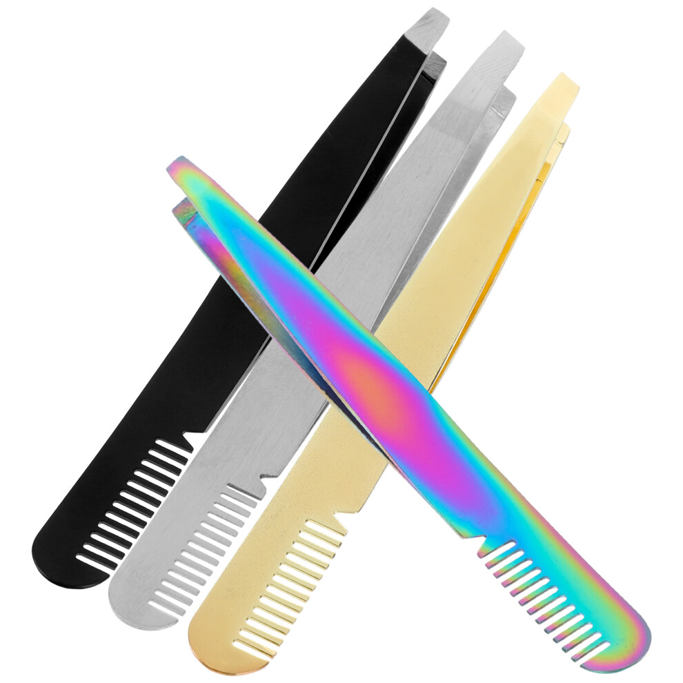 Totority 4Pcs Eyebrow Tweezers For Women Facial Hair