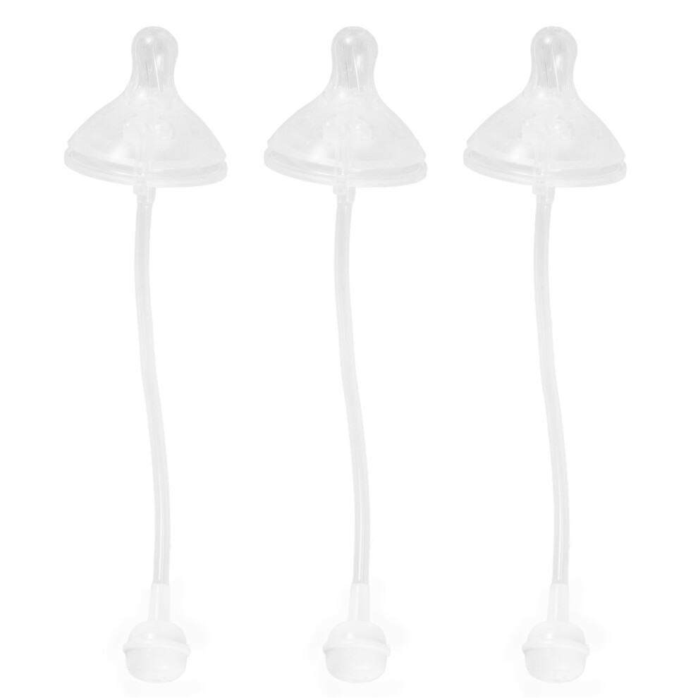 3Pcs Silicone Baby Bottle Nipple With Weighted Straw Totority