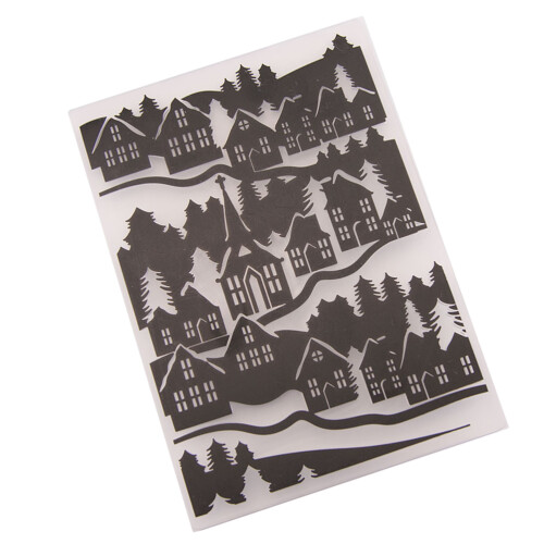 Plastic Bump Embossing Template Stencil Folder EM066