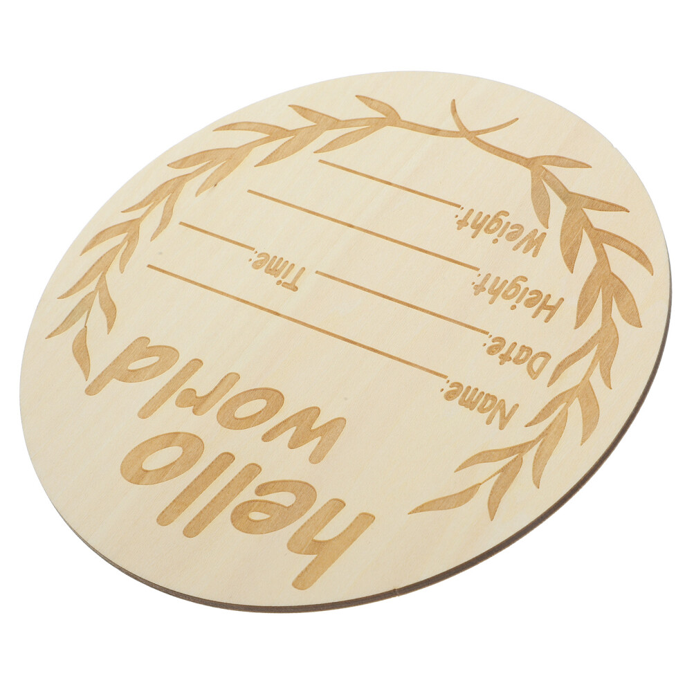 Round Wooden Baby Announcement Sign Newborn Name Sign Ohphcall