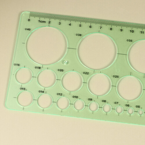 2 Pcs Circle Template Ruler Math Measurement Rulers Drawings Templates 2