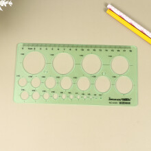 2 Pcs Circle Template Ruler Math Measurement Rulers Drawings Templates