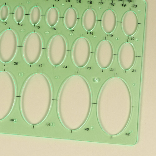 2 Pcs Circle Template Ruler Math Measurement Rulers Drawings Templates 1