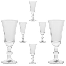 6pcs Clear Drinking Glassware Set For And Wine Storage