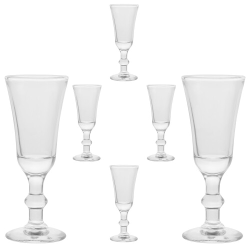 6pcs Clear Drinking Glassware Set For And Wine Storage