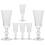 6pcs Clear Drinking Glassware Set For And Wine Storage 8