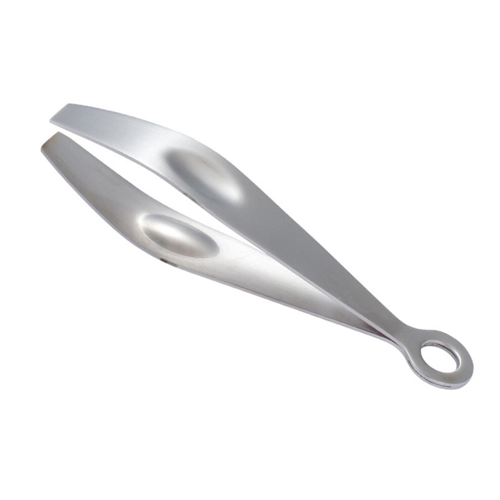 Ohphcall 1Pcs Stainless Steel Cooking Tweezers For Home Users Silver