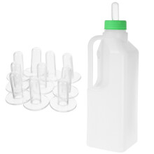 1 Set 850ml Lamb Feeder with 10pcs Silicone Teat for Goat Dog Pig