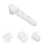 Silicone L-Shape Door Knob Cover Baby Protector White 3