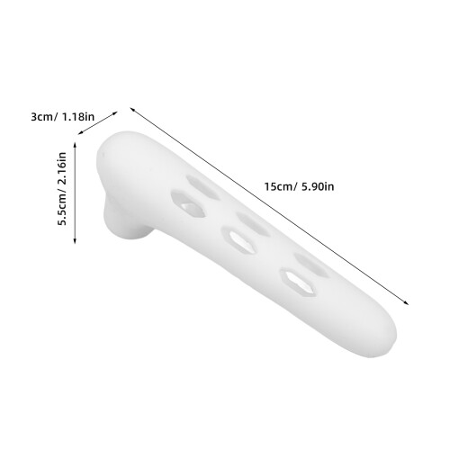 Silicone L-Shape Door Knob Cover Baby Protector White 1