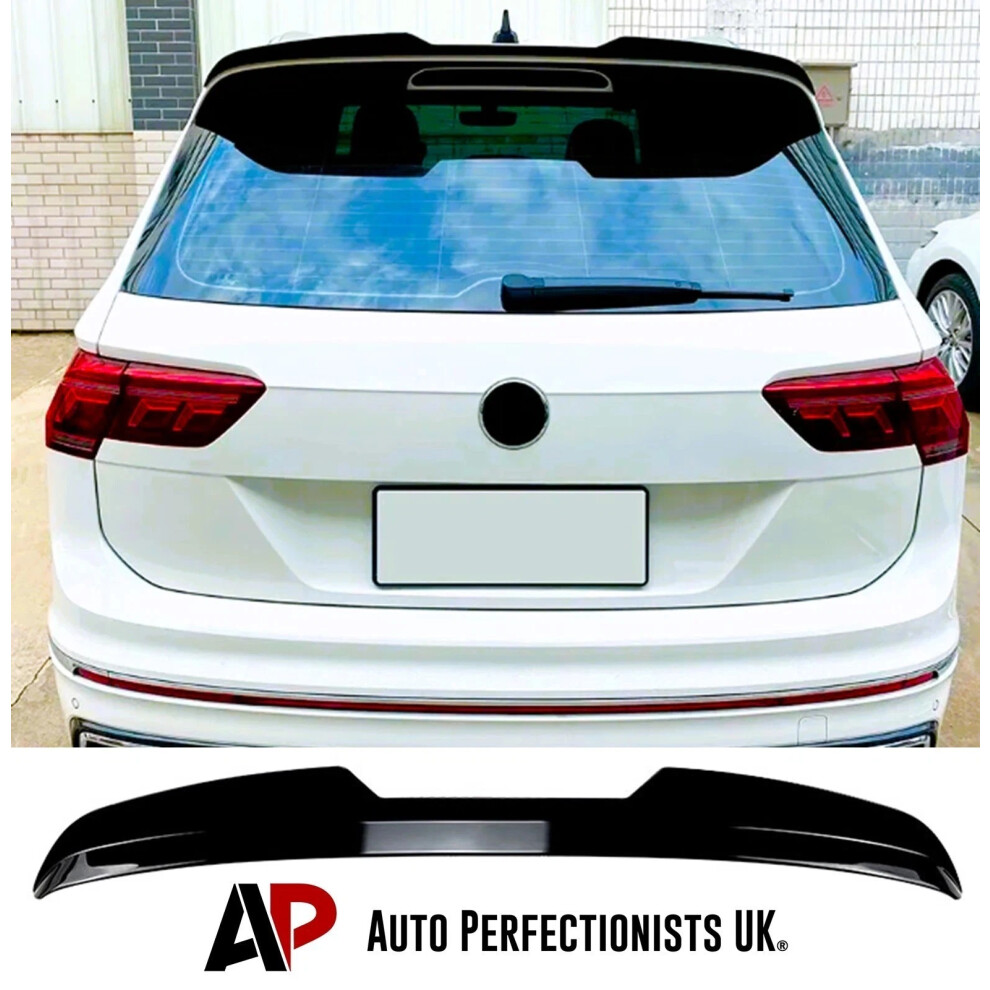 For Vw Tiguan Mk2 Gloss Rear Boot Roof Spoiler Lip Wing Kit 2016-23 Black 5061072669392