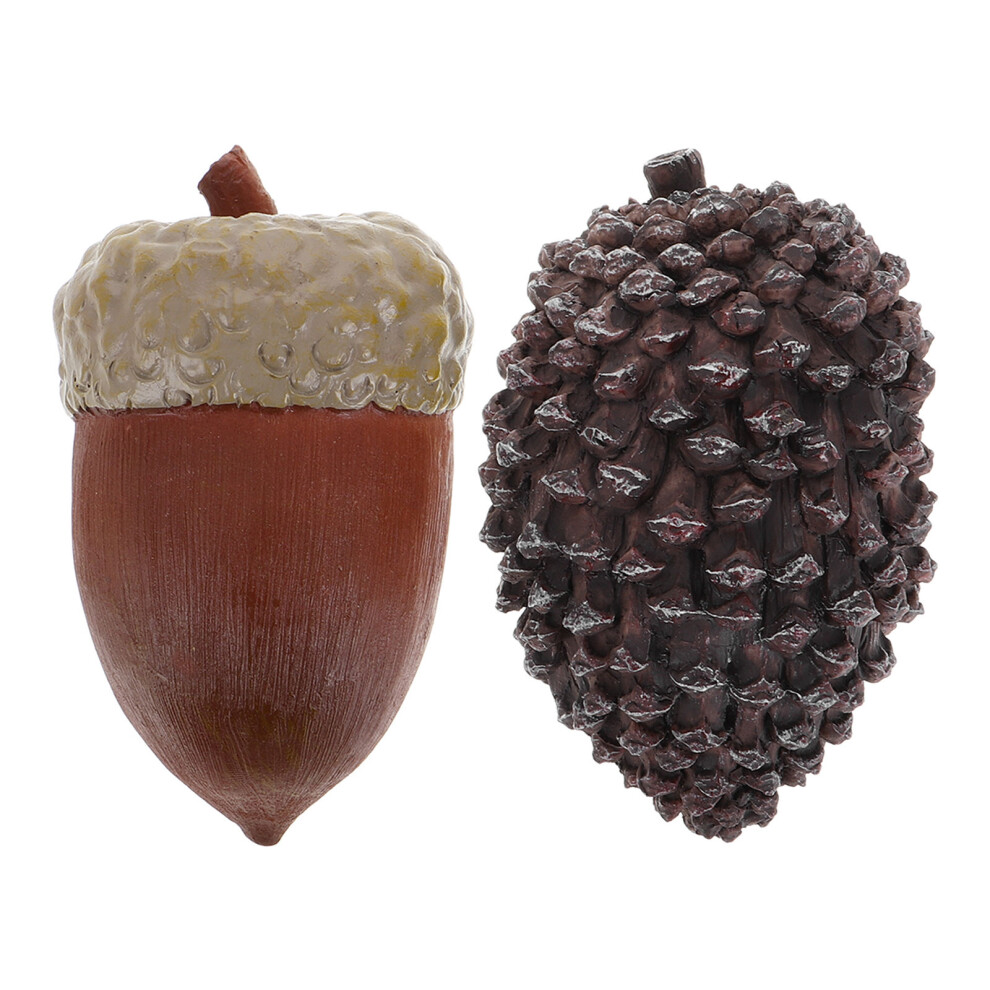 2Pcs Pinecone Key Hider Acorn Storage Box For Home Garden 3212264141338