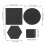 Raindrops Cube Photo Props Geometric Design Black Foam 4pcs 11