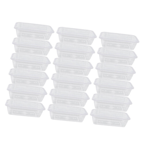 50pcs Transparent Carry Out Box 650ml With Lid