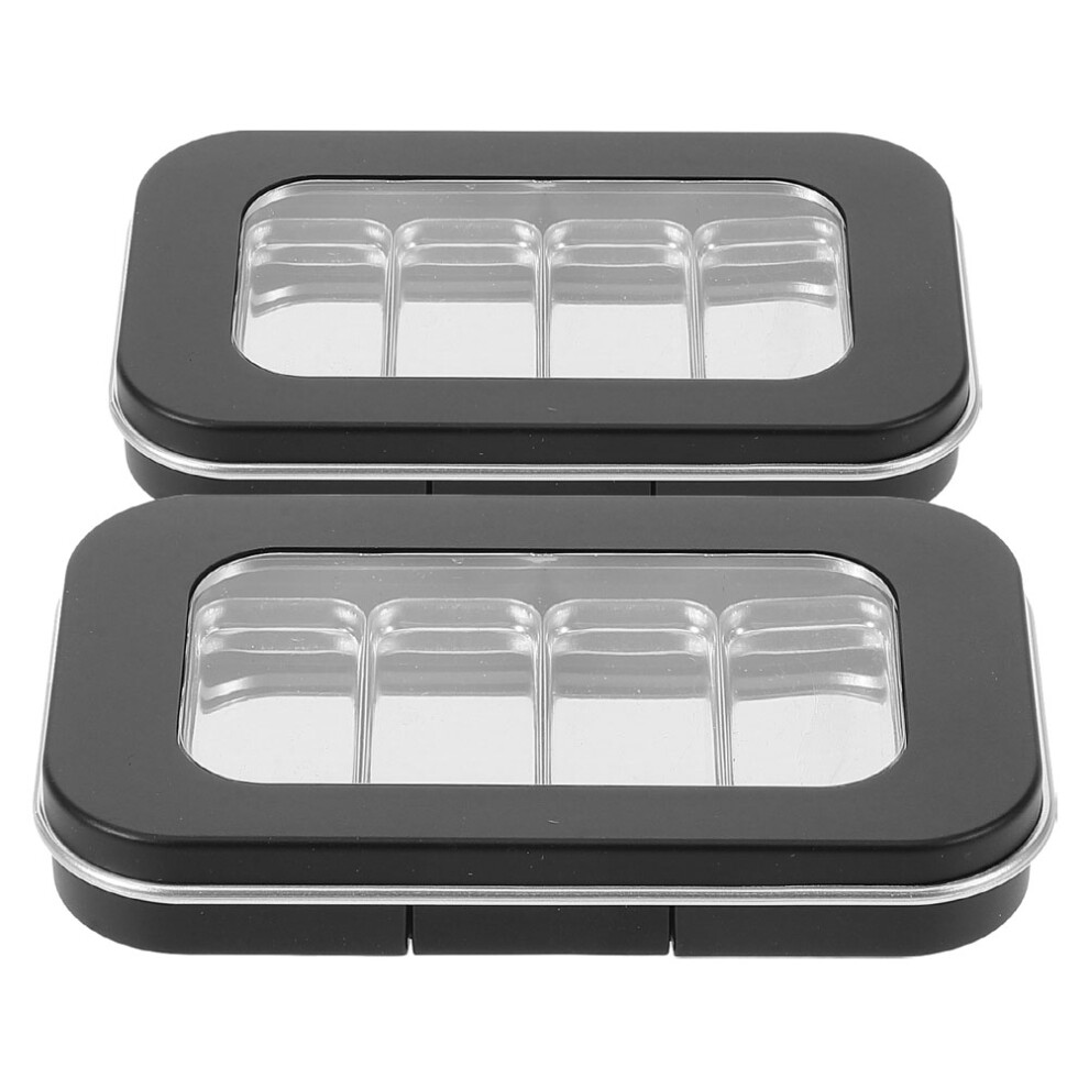 Vaguelly 2Pcs Empty Eyeshadow Box Refillable Makeup Palette