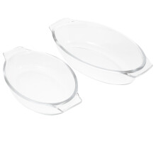 Yuangui  2pc Glass Serving Plates For Home & Restaurants