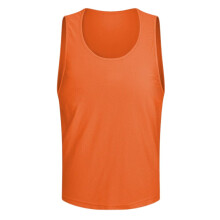 Football Vest Pack Of 5, Team Training Vests, Football Bibs For Teenagers And Adults, Orange Size S
